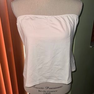 MKM Designs White Strapless Top